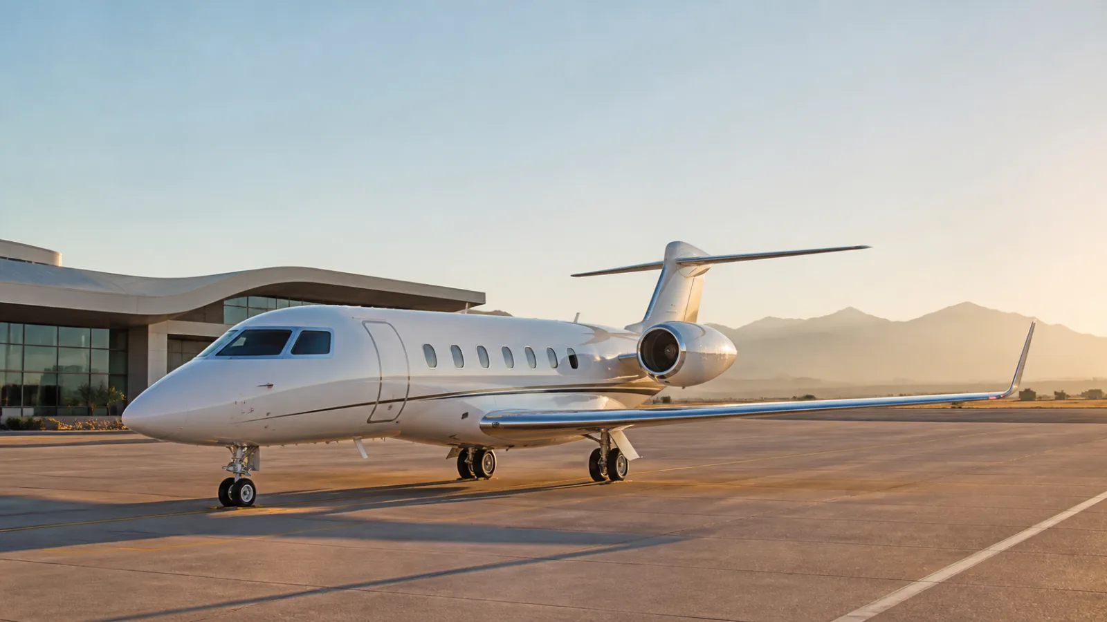 Jet privado en una terminal de aviación ejecutiva. Imagen: Consultas El Universal