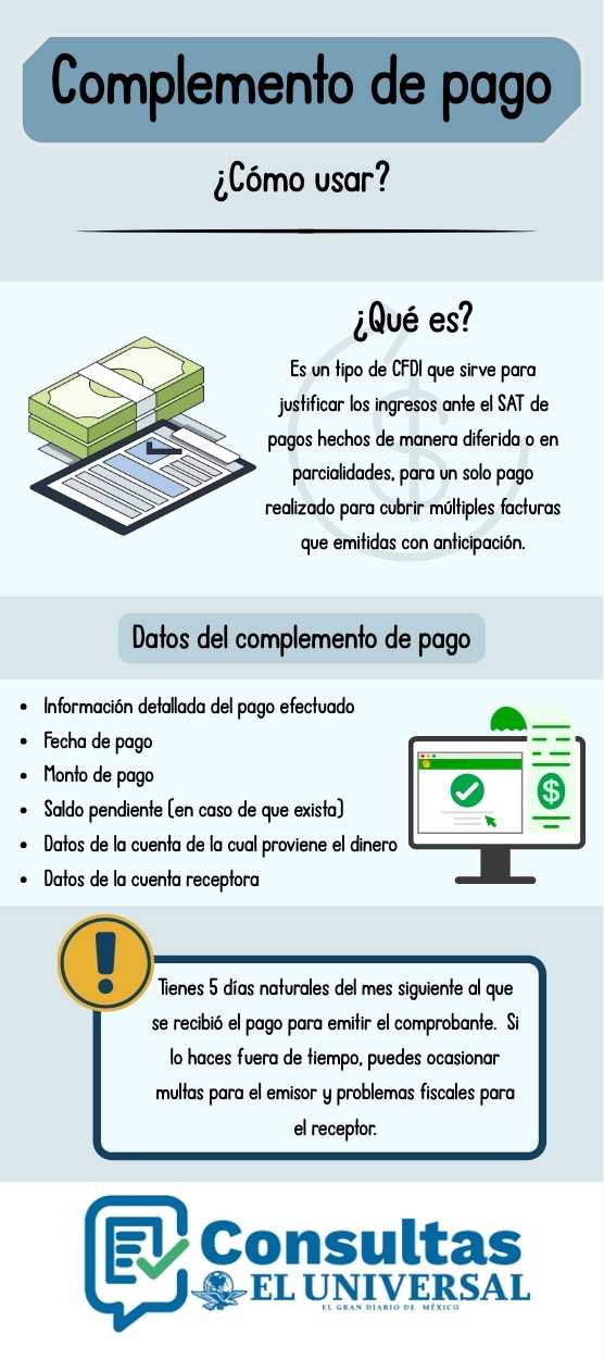 Como usar el complemento de pago